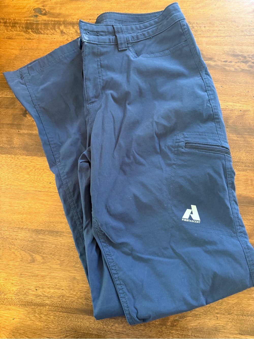Eddie Bauer Men's Dark Blue Cargo Pants with Zip Pocket
